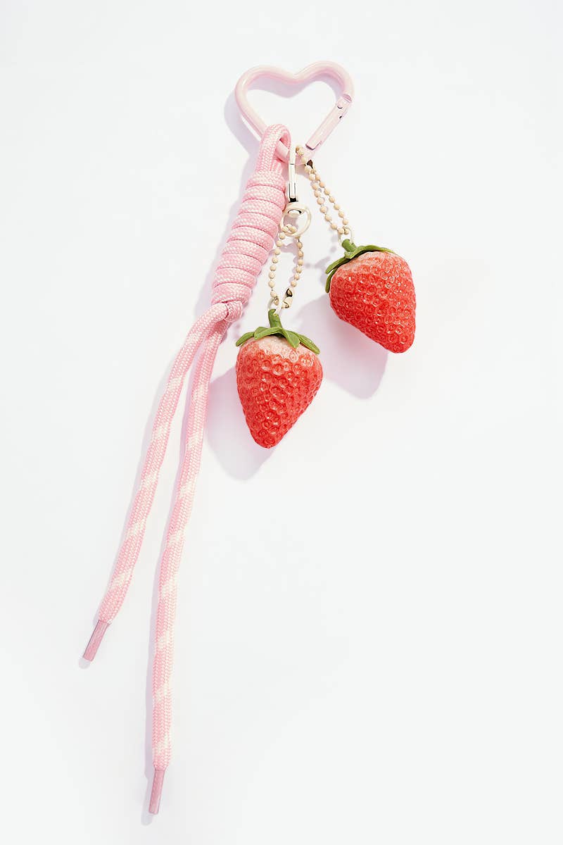 Bag charm and keychain Strawberries PC19