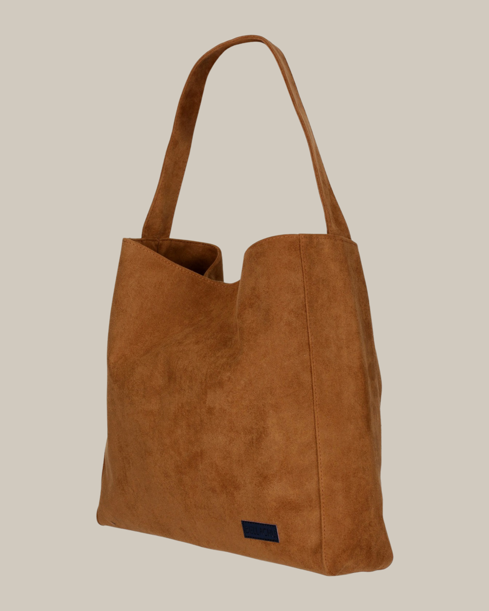 Caramel Suede Tote Bag
