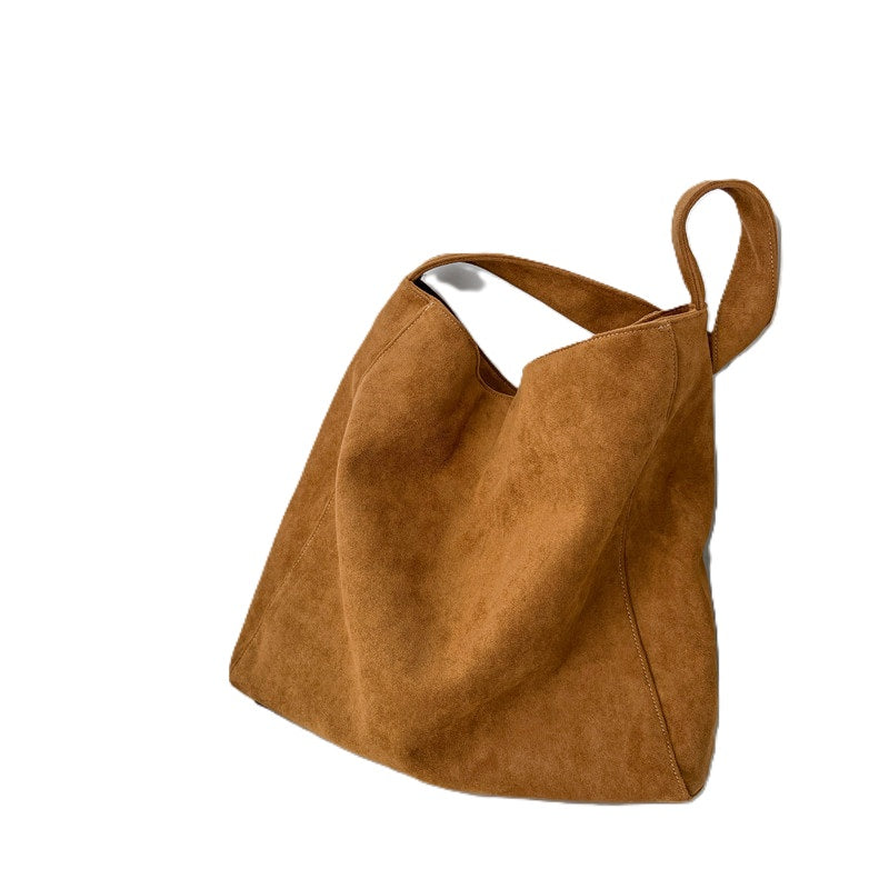 Caramel Suede Tote Purse